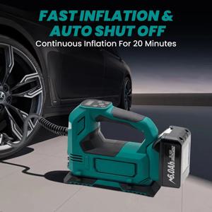 Makita 18V 리튬 무선 타이어 팽창기 BL1815 BL1830 BL1840 BL1850 전동 공구 배터리 용 무선 공기 펌프