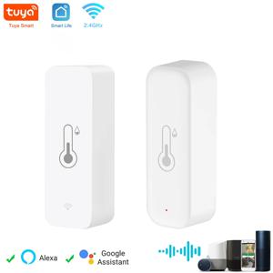 Tuya WiFi 온도 및 습도 스마트 홈 온도계 습도계 APP 원격 알람 Alexa Google 홈과 함께 작동