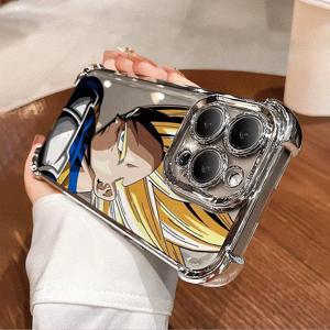 아이폰 15 12 XR 16 13 11 11Pro 16Plus XS MAX 14 Pro 15Pro Max 용 드래곤볼 손오공 투명 커버 폰 케이스