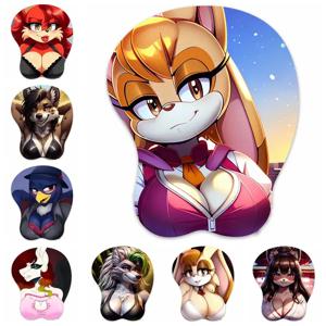 3D 마우스 패드 오파이 마우스패드 바닐라 토끼 로삭스 너구리 조랑말 부엉이 모카 하이에나 피오나 애니메이션 손목 받침대 가슴 패드 DIY딘