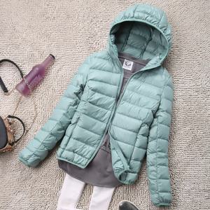 Sanishroly S-4XL 가을 겨울 여성 화이트 오리 후드 다운 재킷 여성 울트라 라이트 다운 코트 퍼퍼 파카 짧은 탑 S435