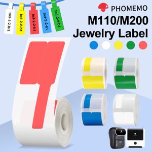 Phomemo M110 M200 M220 라벨 용지 원형 F 형 쥬얼리 감열지 스티커 다목적 라벨 테이프 자체 접착 용지