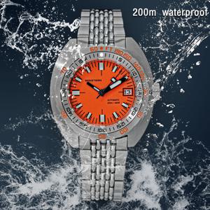탑 브랜드 다이버 시계 남성 SUB300T 자동 기계식 사파이어 축광 날짜 200m 회전 팔찌 Seestern Wristwatch Retro V2