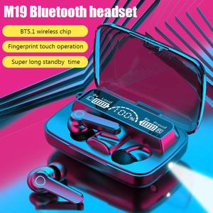 # M19 Bluetooth 헤드셋 무선 Tws 게임 지원 소음 제거 터치 이어폰 미니 비상 전원 은행 헤드셋