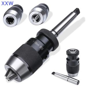 XXW B10 B12 B16 B18 B22 자체 조임 드릴 척 MT1 MT2 MT3 MT4 C20 R8 모스 드릴 척 선반 1-10 1-16 1-13mm