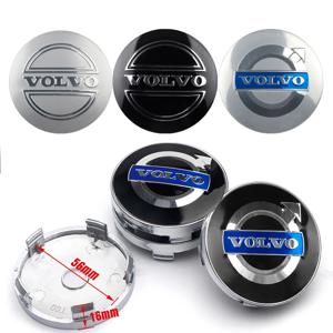 4개 56/60mm 자동차 휠 센터 허브 캡 타이어 림 커버 액세서리 볼보 RDESIGN XC60 XC90 V60 V40 XC40 V50 S60 V70 C70 AWD용