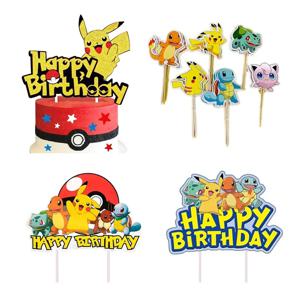 포켓몬 케이크 토퍼 애니메이션 피규어 피카추 파티 생일 축하 포켓몬 케이크 장식 장식품 용품 어린이 선물