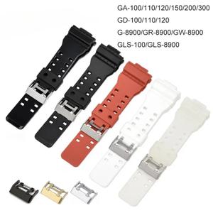 실리콘 시계 밴드 TPU 송진 스트랩 방수 스포츠 팔찌, Casio GA-110, 400, 700, 100, 140, GAW100, G-8900, GR-8900, GW-8900, 16mm