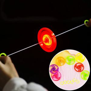 6개의 재미있는 손으로 당기는 LED 조명 플라이휠 장난감 어린이날 파티 생일 손님 선물 피냐타 필러 유치원 선물 상품