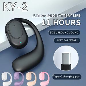 KY2 무선 블루투스 이어폰, 공기 전도 OWS 헤드폰, 하이파이 이어 후크 음악, 스포츠 소음 제거 헤드셋, 스마트폰용