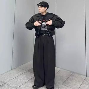 Rick 남성용 짧은 다운 재킷, 구스 다운 재킷, Ro Owens 하이 스트리트 패션 코트, 하이 퀄리티 스트리트웨어, 캐주얼 재킷, 23ss