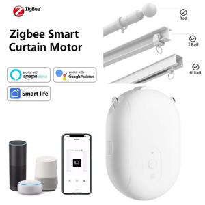 ZigBee 3.0 커튼 로봇 드라이버 Roman Rod I 유형 커튼 모터 호환 Tuya 스마트 라이프 원격 Alexa Google 음성 제어