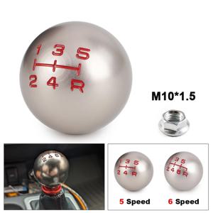 기어 시프트 노브 알루미늄 5/6 속도 JDM 무광택 볼 모양 혼다 시빅 FD2 FN2 EP3 TYPE R DC2 DC5 Fit City M10 * 1.5 시프터 노브