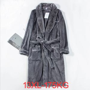 가을 겨울 남성 플란넬 12XL 8XL 바스트 155cm 따뜻한 플러스 사이즈 잠옷 파자마 165KG