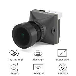 Caddx Ratel PRO FPV 카메라 1500TVL 16:9/4:3 NTSC/PAL FOV125 °   FPV 드론 CADDXFPV용 블랙라이트 야간 카메라