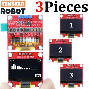 TENSTAR 3pcs 레드 보드 0.96 인치 OLED 디스플레이 모듈 드라이버 칩 SSD1315 128X64 4Pin IIC I2C LCD 스크린 보드