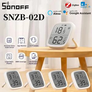 SONOFF SNZB-02D Zigbee LCD 스마트 온도 및 습도 센서 원격 실시간 모니터링 Alexa Google과 함께 스마트 홈 작업
