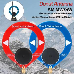 미니 도넛 안테나 MW SW 4-24MHz 500-2000kHz Radtel RT-860 RT-880 Iradio UV-88 UV-98 Plus 워키 토키 용 중단파