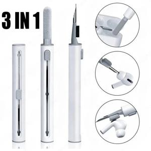 3 in 1 이어폰 용 슬라이딩 청소 펜 Airpods 용 브러시 3 Pro 시리즈 케이스 헤드셋 클리너 이어 버드 청소 도구