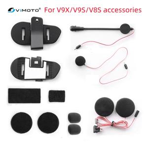 Vimoto V8S V9S V9X 헬멧 인터콤 헤드셋 베이스 마이크 액세서리용 오리지널 오디오 및 마이크 키트