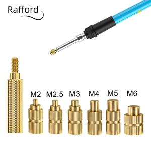 열 세트 삽입 납땜 인두 팁 헤드 M2 M2.5 M3 M4 M5 M6 핫멜트 삽입 너트 황동 플라스틱 용 내장 스레드 삽입 키트