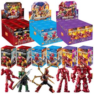 1/9Pcs BLOKEES Marvel Avengers 블라인드 박스 완구 10cm 아이언 맨 MK50 스파이더 맨 Loki Hulkbuster 액션 피규어 빌딩 블록 완구