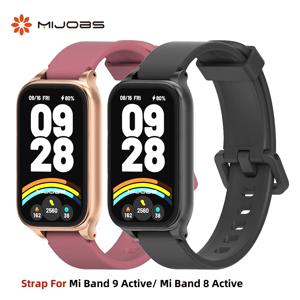 Mi Band 9 용 스트랩 Mi Band 8 용 액티브 시계 밴드 Xiaomi Smart Band 9 액티브 손목 밴드 실리콘 액세서리