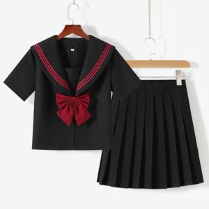 구로카와 고딕 로리타 JK 복장 - 애니메이션 컨벤션을 위한 다크 아카데미아 스타일 여학생 의상 할로윈 크리스마스 졸업