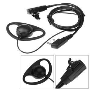 Baofeng Kenwood Puxing TYT 라디오 용 마이크 PTT D 자형 워키 토키 이어폰 헤드셋 액세서리가있는 2 핀 워키 토키 헤드셋