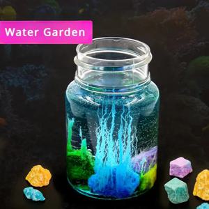 1pc DIY 매직 가든 나트륨 규산염 성장 돌 키트, 자동차 장식, 플라스틱 소재에 대한 크리스탈 정원 과학 실험