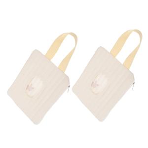 2 Pcs 물티슈 팩 디스펜서 아기 기저귀 가방 미니 티슈 상자 흰색 욕실 물티슈 홀더 어린이