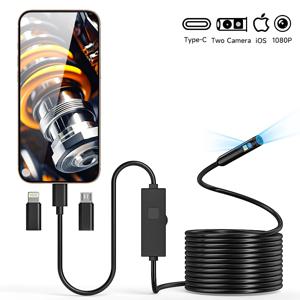 HD1080P 내시경 3in1 마이크로 USB Type-C IOS 아이폰 안드로이드 전화 용 단일 듀얼 카메라 방수 8MM 자동차 검사 내시경