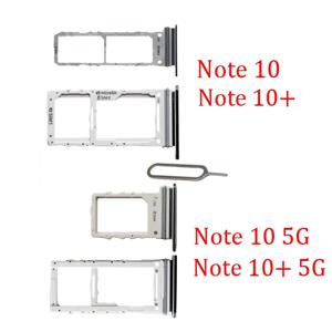 삼성 Note 10 Plus 10+ 5G Galaxy Note 10+ 전화 SIM 칩 마이크로 SD 카드 트레이 홀더 어댑터 용 SIM 카드 트레이 슬롯