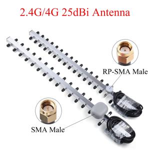 4G/2.4G WiFi 안테나 25dBi RP-SMA/SMA 남성 야외 무선 Yagi 안테나 (케이블 포함 부스터 증폭기 용)
