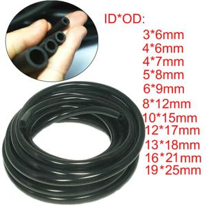 검정색 멀티 사이즈 3mm~19mm 길이 1미터/3미터 부드러운 니트릴 고무 호스 (휘발유 주유 파이프 기화기 호스용)