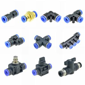 공압 파이프 피팅 공기 퀵 피팅 커넥터 8mm 10mm 6mm 4mm 12mm 워터 호스 푸시 인 튜브 흐름 제어 크레인 커플 링