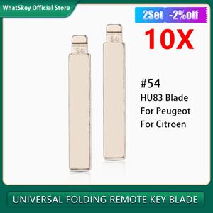 10개/몫 # 54 Uncut HU83 원격 키 빈 플립 VVDI KEYDIY Lishi Xhorse KD 블레이드 시트로엥 C3/C4L/C5 푸조 301/307/308/408