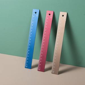 20CM 알루미늄 눈금자 - 학교 어린이를 위한 직선 금속 측정 도구, 카와이 문구 선물 세트 및 사무용품