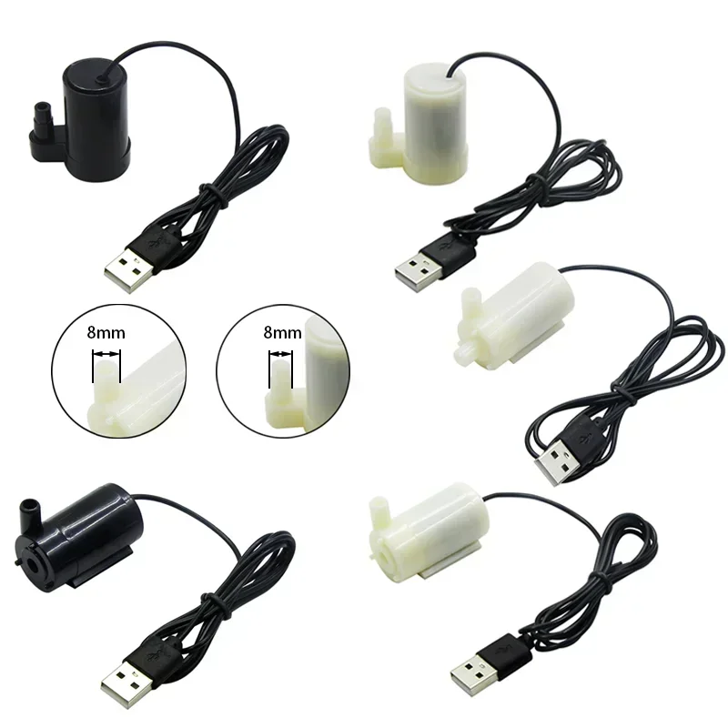 초저소음 DC 5V USB 브러시리스 모터 미니 잠수정 펌프 수경 물고기 탱크 순환 물 프로세스 분수 폭포