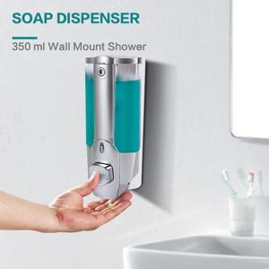 350ml 핸드 비누 샴푸 디스펜서 벽 마운트 샤워 액체 디스펜서 욕실 화장실 용기