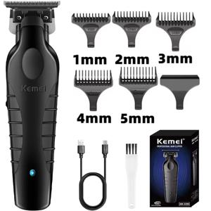 Kemei KM-2299 남성용 헤어 클리퍼 전문 전기 헤어 클리퍼 USB 충전식 이발사 트리머 남성용 전기 헤어 클리퍼