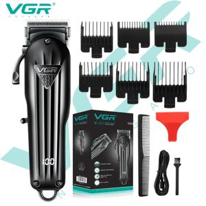 VGR 트리머 남성용 전문 헤어 트리머 클리퍼 수염 트리머 헤어 커팅 머신 무선 LED 디스플레이 충전식 V-282