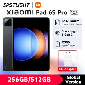 샤오미 패드 6S 프로 글로벌 버전, 10000mAh 배터리, 120W 하이퍼차지 스냅드래곤 8 2 세대 CPU, 12.4 인치 144Hz 3K 3048x2032 디스플레이, 신제품