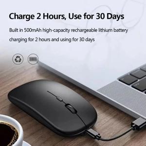 컴퓨터 노트북 PC Macbook 게임용 마우스 게이머 2.4GHz 1600DPI 용 새로운 Bluetooth 무선 마우스 USB 광학 충전식 마우스