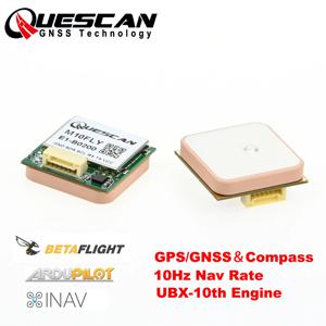 Quescan 25mm * 25mm M10FLY 10Hz M10 GPS 모듈, 드론 FPV GPS 모듈 용 나침반 포함 Betaflight Ardupilot INAV GPS GNSS 센서