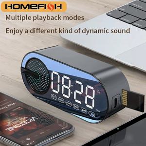 G30 NY 미러 시계 무선 블루투스 스피커 USB LED FM 다채로운 분위기 라이트 중저음 휴대용 선물 블루투스 스피커