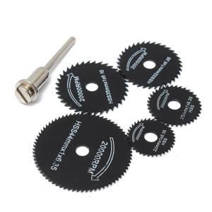6pc 목공 금속 절단 블레이드 전기 드릴 원형 톱 블레이드 고속 강철 전기 그라인더 작은 톱 블레이드 도구 세트