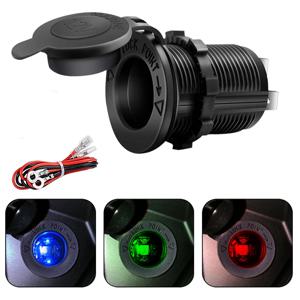 자동차 시가 라이터 소켓 범용 12V 120W 오토바이 트럭 VANBoat 충전기 공기 압축기 진공 USB 방수