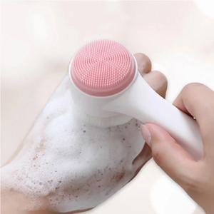 3D 더블 실리콘 페이셜 클렌징 브러시 수동 마사지 페이셜 브러시 소프트 브리스톨 엑스 폴리 에이 팅 양면 페이스 워시 브러쉬