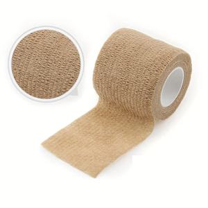 3pcs 일회용 자기 접착 탄력 붕대 5cm * 4.5m 핸들 튜브 조임 문신 액세서리 거즈 테이프 응급 처치 도구